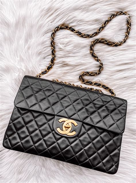 chanel vintage tote chain|chanel vintage jumbo.